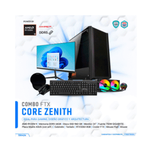 COMP FTX CORE ZENITH R9/960/16/RTX5060-8G+MON 24"+TECL+MOU+MOUPD+COOLE