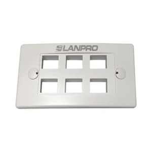 TAPA PLAST.DE 06 PUERTOS LP-3317V6WH LANPRO
